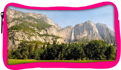 

Snoogg Eco Friendly Canvas Mountain Waterfall Designer Student Pen Pencil Case Coin Purse Pouch Cosmetic Makeup Bag (PINK) Pouch(Multicolor)