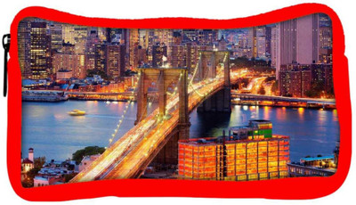 

Snoogg Eco Friendly Canvas Lightful Bridge Designer Student Pen Pencil Case Coin Purse Pouch Cosmetic Makeup Bag (RED) Pouch(Multicolor)