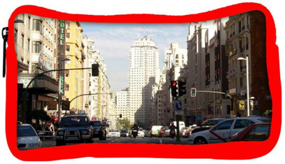 

Snoogg Eco Friendly Canvas City Traffic Designer Student Pen Pencil Case Coin Purse Pouch Cosmetic Makeup Bag (RED) Pouch(Multicolor)