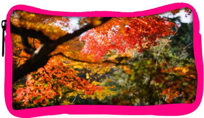 

Snoogg Eco Friendly Canvas Red Leaves Tree Designer Student Pen Pencil Case Coin Purse Pouch Cosmetic Makeup Bag (PINK) Pouch(Multicolor)