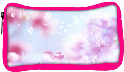 

Snoogg Eco Friendly Canvas Sparkling Butterflies Designer Student Pen Pencil Case Coin Purse Pouch Cosmetic Makeup Bag (PINK) Pouch(Multicolor)