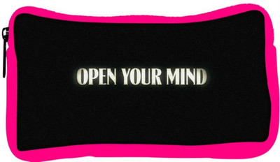 

Snoogg Eco Friendly Canvas Open Your Mind Designer Student Pen Pencil Case Coin Purse Pouch Cosmetic Makeup Bag (PINK) Pouch(Multicolor)