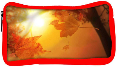 

Snoogg Eco Friendly Canvas Orange Autumn Designer Student Pen Pencil Case Coin Purse Pouch Cosmetic Makeup Bag (RED) Pouch(Multicolor)