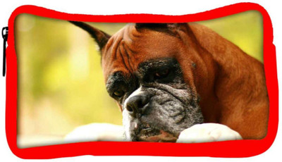 

Snoogg Eco Friendly Canvas Dog Waiting For Someone Designer Student Pen Pencil Case Coin Purse Pouch Cosmetic Makeup Bag (RED) Pouch(Multicolor)