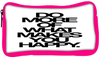 

Snoogg Eco Friendly Canvas Do More Of What Makes You Happy Student Pen Pencil Case Coin Purse Pouch Cosmetic Makeup Bag (PINK) Pouch(Multicolor)