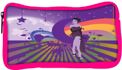 

Snoogg Eco Friendly Canvas Abstract Illustration Student Pen Pencil Case Coin Purse Pouch Cosmetic Makeup Bag (PINK) Pouch(Multicolor)