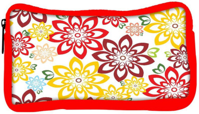

Snoogg Eco Friendly Canvas Colorful Floral Designer Student Pen Pencil Case Coin Purse Pouch Cosmetic Makeup Bag (RED) Pouch(Multicolor)