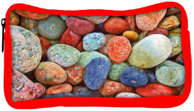 

Snoogg Eco Friendly Canvas Colourful Stones Student Pen Pencil Case Coin Purse Pouch Cosmetic Makeup Bag (RED) Pouch(Multicolor)