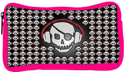 

Snoogg Eco Friendly Canvas Calavera Music Designer Student Pen Pencil Case Coin Purse Pouch Cosmetic Makeup Bag (PINK) Pouch(Multicolor)