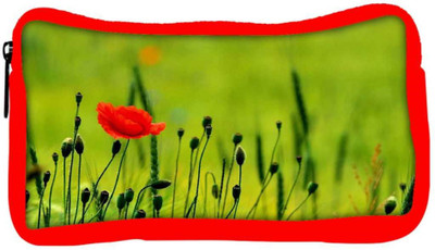 

Snoogg Eco Friendly Canvas Blossom Flower Designer Student Pen Pencil Case Coin Purse Pouch Cosmetic Makeup Bag (RED) Pouch(Multicolor)