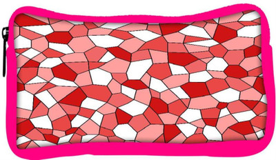

Snoogg Eco Friendly Canvas Abstract Red Blocks Pattern Designer Student Pen Pencil Case Coin Purse Pouch Cosmetic Makeup Bag (PINK) Pouch(Multicolor)