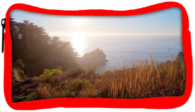 

Snoogg Eco Friendly Canvas Sunrise View Designer Student Pen Pencil Case Coin Purse Pouch Cosmetic Makeup Bag (RED) Pouch(Multicolor)