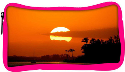 

Snoogg Eco Friendly Canvas Sunrise Designer Student Pen Pencil Case Coin Purse Pouch Cosmetic Makeup Bag (PINK) Pouch(Multicolor)