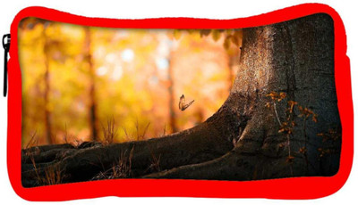 

Snoogg Eco Friendly Canvas Butterfly Under The Tree Designer Student Pen Pencil Case Coin Purse Pouch Cosmetic Makeup Bag (RED) Pouch(Multicolor)