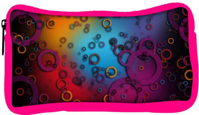 

Snoogg Eco Friendly Canvas Colorful Rings Designer Student Pen Pencil Case Coin Purse Pouch Cosmetic Makeup Bag (PINK) Pouch(Multicolor)