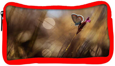 

Snoogg Eco Friendly Canvas Abstract Butterfly Designer Student Pen Pencil Case Coin Purse Pouch Cosmetic Makeup Bag (RED) Pouch(Multicolor)
