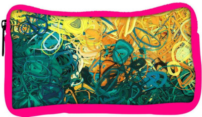 

Snoogg Eco Friendly Canvas Scribble Art Student Pen Pencil Case Coin Purse Pouch Cosmetic Makeup Bag (PINK) Pouch(Multicolor)