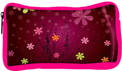 

Snoogg Eco Friendly Canvas Cute Flower Graphic Student Pen Pencil Case Coin Purse Pouch Cosmetic Makeup Bag (PINK) Pouch(Multicolor)