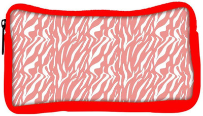 

Snoogg Eco Friendly Canvas White Strips Cream Pattern Designer Student Pen Pencil Case Coin Purse Pouch Cosmetic Makeup Bag (RED) Pouch(Multicolor)