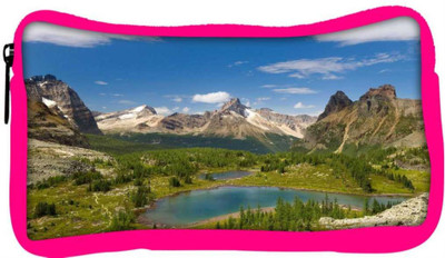 

Snoogg Eco Friendly Canvas Abstract Nature Of Small Lake Designer Student Pen Pencil Case Coin Purse Pouch Cosmetic Makeup Bag (PINK) Pouch(Multicolor)