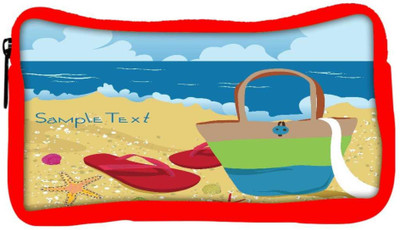 

Snoogg Eco Friendly Canvas Summer Illustration Student Pen Pencil Case Coin Purse Pouch Cosmetic Makeup Bag (RED) Pouch(Multicolor)