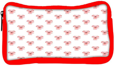 

Snoogg Eco Friendly Canvas Pink Dog Designer Student Pen Pencil Case Coin Purse Pouch Cosmetic Makeup Bag (RED) Pouch(Multicolor)