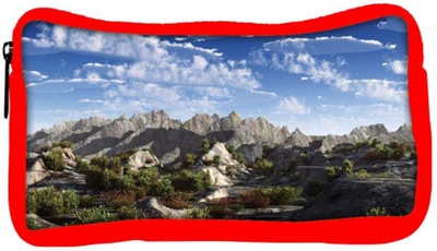 

Snoogg Eco Friendly Canvas Mountains From Top Designer Student Pen Pencil Case Coin Purse Pouch Cosmetic Makeup Bag (RED) Pouch(Multicolor)