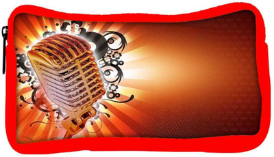 

Snoogg Eco Friendly Canvas Karaoke Background Student Pen Pencil Case Coin Purse Pouch Cosmetic Makeup Bag (RED) Pouch(Multicolor)