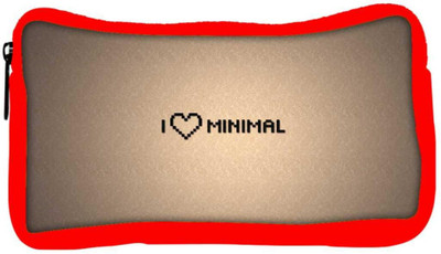 

Snoogg Eco Friendly Canvas I Love Minimal Designer Student Pen Pencil Case Coin Purse Pouch Cosmetic Makeup Bag (RED) Pouch(Multicolor)