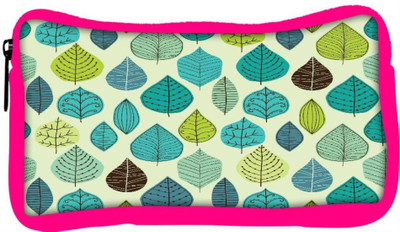 

Snoogg Eco Friendly Canvas Blue Leaves Designer Student Pen Pencil Case Coin Purse Pouch Cosmetic Makeup Bag (PINK) Pouch(Multicolor)