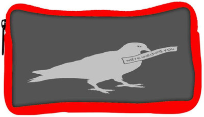 

Snoogg Eco Friendly Canvas Birds Are Watching You 2911 Student Pen Pencil Case Coin Purse Pouch Cosmetic Makeup Bag (RED) Pouch(Multicolor)