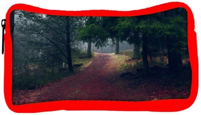 

Snoogg Eco Friendly Canvas Red Road Forest Designer Student Pen Pencil Case Coin Purse Pouch Cosmetic Makeup Bag (RED) Pouch(Multicolor)