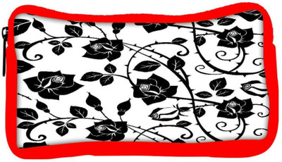 

Snoogg Eco Friendly Canvas Black Roses Leaves Designer Student Pen Pencil Case Coin Purse Pouch Cosmetic Makeup Bag (RED) Pouch(Multicolor)