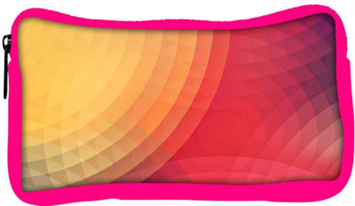 

Snoogg Eco Friendly Canvas Colorful Circles Designer Student Pen Pencil Case Coin Purse Pouch Cosmetic Makeup Bag (PINK) Pouch(Multicolor)