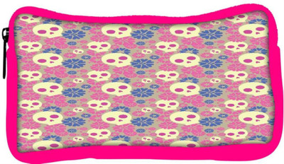 

Snoogg Eco Friendly Canvas Skull Flower Pattern Student Pen Pencil Case Coin Purse Pouch Cosmetic Makeup Bag (PINK) Pouch(Multicolor)