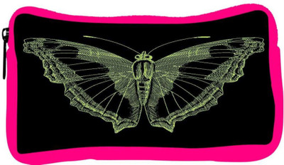 

Snoogg Eco Friendly Canvas Bright Butterfly On Black Bacground Student Pen Pencil Case Coin Purse Pouch Cosmetic Makeup Bag (PINK) Pouch(Multicolor)