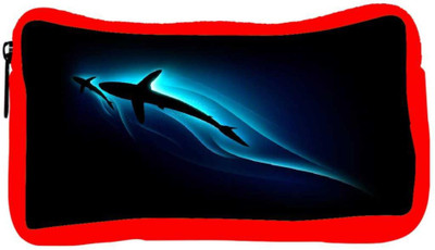 

Snoogg Eco Friendly Canvas Neon Shark In Sea Designer Student Pen Pencil Case Coin Purse Pouch Cosmetic Makeup Bag (RED) Pouch(Multicolor)