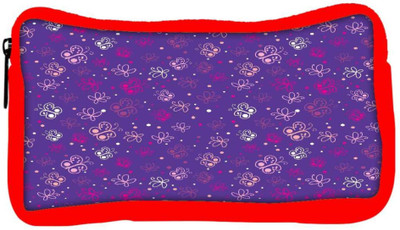 

Snoogg Eco Friendly Canvas Small Butterflies Purple Pattern Designer Student Pen Pencil Case Coin Purse Pouch Cosmetic Makeup Bag (RED) Pouch(Multicolor)