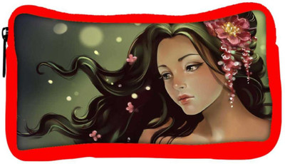 

Snoogg Eco Friendly Canvas Princess Girl Designer Student Pen Pencil Case Coin Purse Pouch Cosmetic Makeup Bag (RED) Pouch(Multicolor)