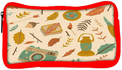 

Snoogg Eco Friendly Canvas Traveller Pattern Student Pen Pencil Case Coin Purse Pouch Cosmetic Makeup Bag (RED) Pouch(Multicolor)
