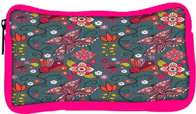 

Snoogg Eco Friendly Canvas Floral Leaves Designer Student Pen Pencil Case Coin Purse Pouch Cosmetic Makeup Bag (PINK) Pouch(Multicolor)
