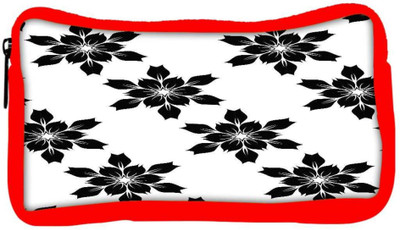 

Snoogg Eco Friendly Canvas Black Flower Designer Student Pen Pencil Case Coin Purse Pouch Cosmetic Makeup Bag (RED) Pouch(Multicolor)