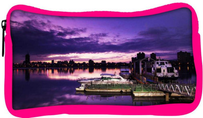 

Snoogg Eco Friendly Canvas Nite Sea View Designer Student Pen Pencil Case Coin Purse Pouch Cosmetic Makeup Bag (PINK) Pouch(Multicolor)