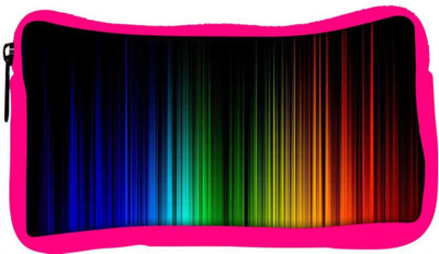 

Snoogg Eco Friendly Canvas Rainbow Color Design Designer Student Pen Pencil Case Coin Purse Pouch Cosmetic Makeup Bag (PINK) Pouch(Multicolor)