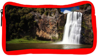 

Snoogg Eco Friendly Canvas White Waterfall Designer Student Pen Pencil Case Coin Purse Pouch Cosmetic Makeup Bag (RED) Pouch(Multicolor)