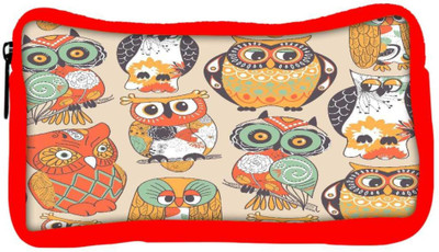 

Snoogg Eco Friendly Canvas Multicolor Owl Designer Student Pen Pencil Case Coin Purse Pouch Cosmetic Makeup Bag (RED) Pouch(Multicolor)