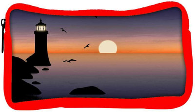 

Snoogg Eco Friendly Canvas Light House Designer Student Pen Pencil Case Coin Purse Pouch Cosmetic Makeup Bag (RED) Pouch(Multicolor)