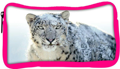 

Snoogg Eco Friendly Canvas Snow Leopard Designer Student Pen Pencil Case Coin Purse Pouch Cosmetic Makeup Bag (PINK) Pouch(Multicolor)