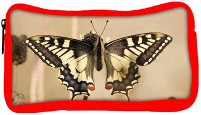 

Snoogg Eco Friendly Canvas Black Butterfly Designer Student Pen Pencil Case Coin Purse Pouch Cosmetic Makeup Bag (RED) Pouch(Multicolor)