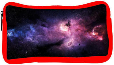 

Snoogg Eco Friendly Canvas Inner Space Designer Student Pen Pencil Case Coin Purse Pouch Cosmetic Makeup Bag (RED) Pouch(Multicolor)